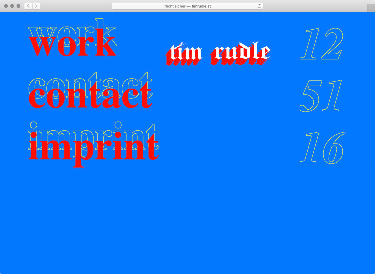 Screenshot of Website (timrudle.at)